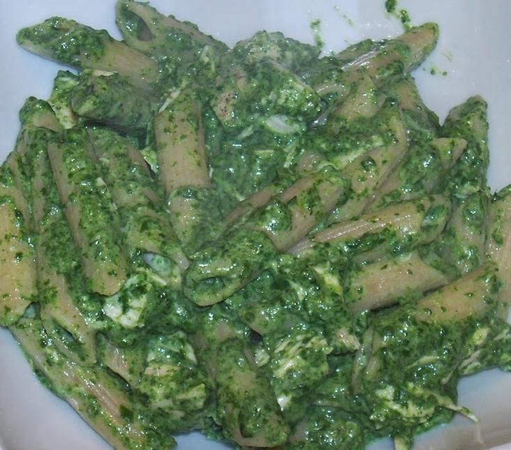 Penne lub świdry ze szpinakiem Penne lub świdry ze szpinakiem