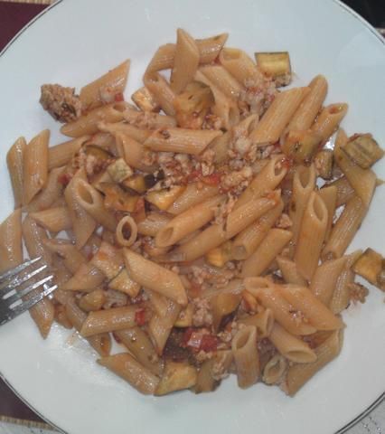 Penne z bakłażanem Penne z bakłażanem