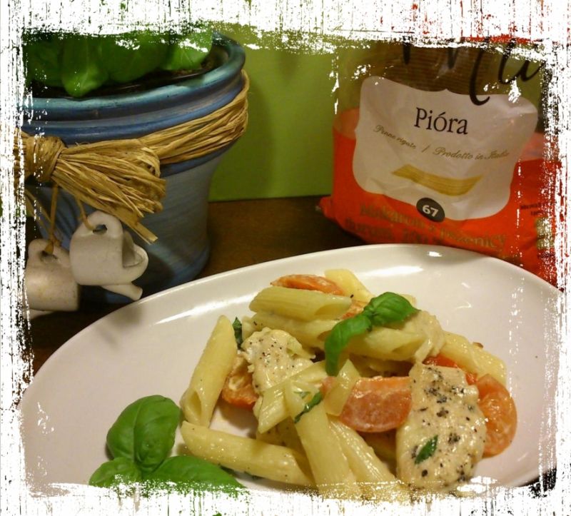 Penne z kurczakiem w mascarpone