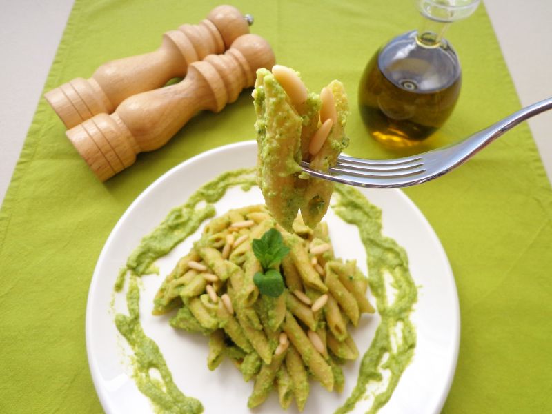 Penne z pesto z cukinii Penne z pesto z cukinii