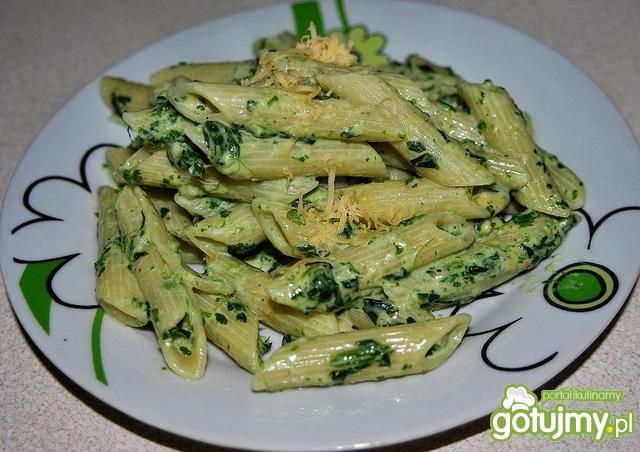 Penne ze szpinakiem 3 Penne ze szpinakiem 3