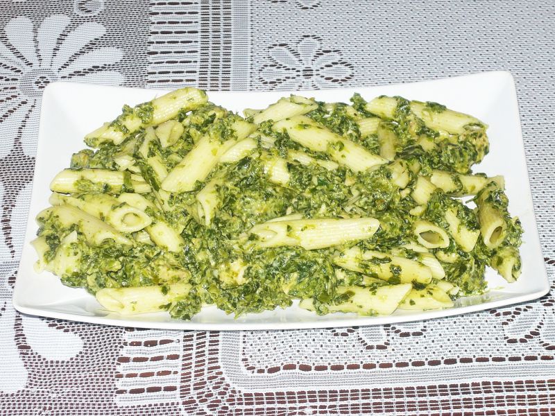 Penne ze szpinakiem Penne ze szpinakiem