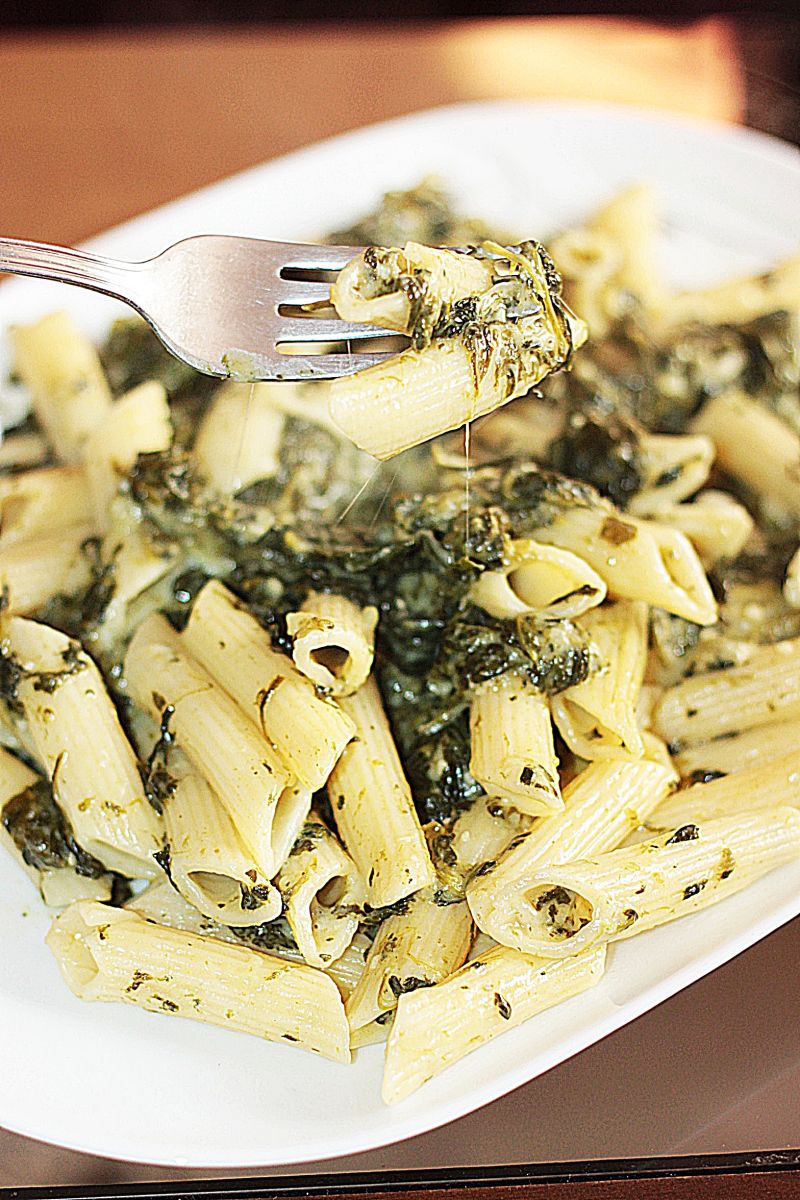 Penne ze szpinakiem i serem Penne ze szpinakiem i serem