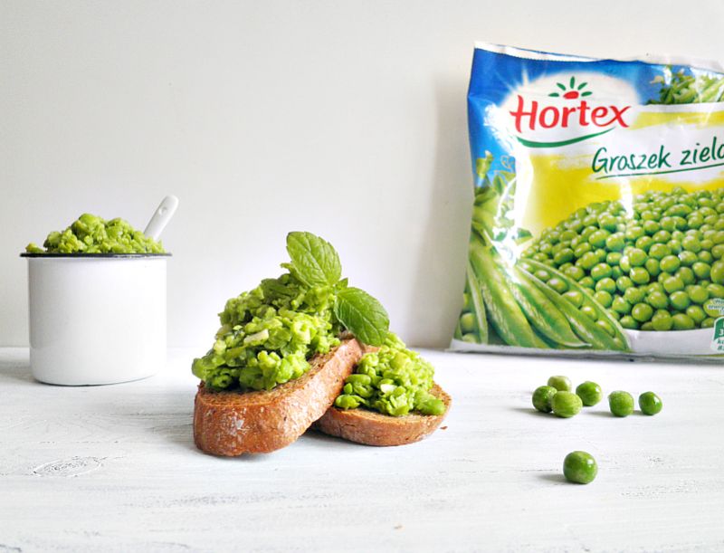 Pesto z zielonego groszku i mięty