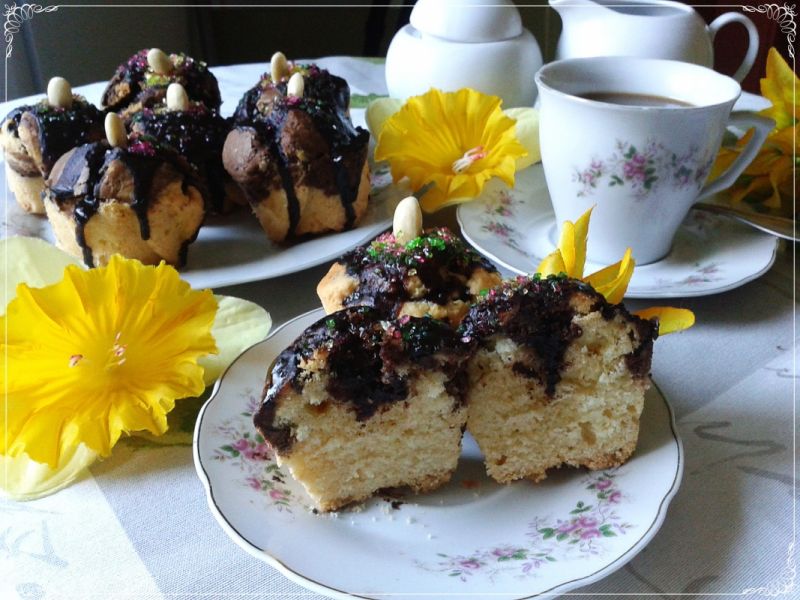 Piaskowe muffinki marmurkowe Piaskowe muffinki marmurkowe