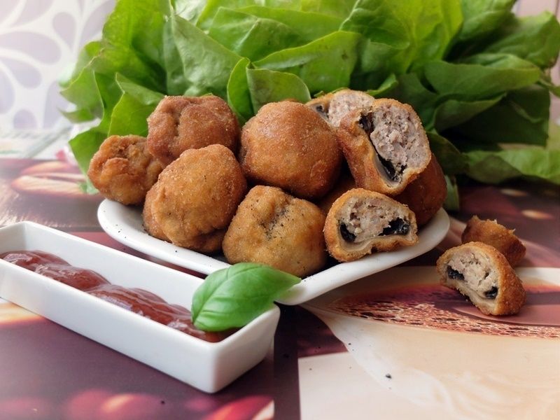 Pieczarki nadziewane mięsem mielonym Pieczarki nadziewane mięsem mielonym