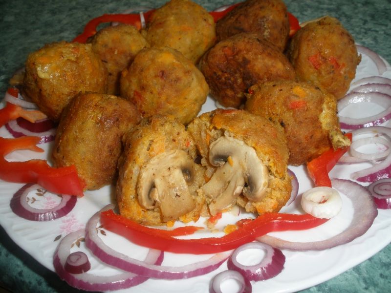 Pieczarki w ubrankach Pieczarki w ubrankach