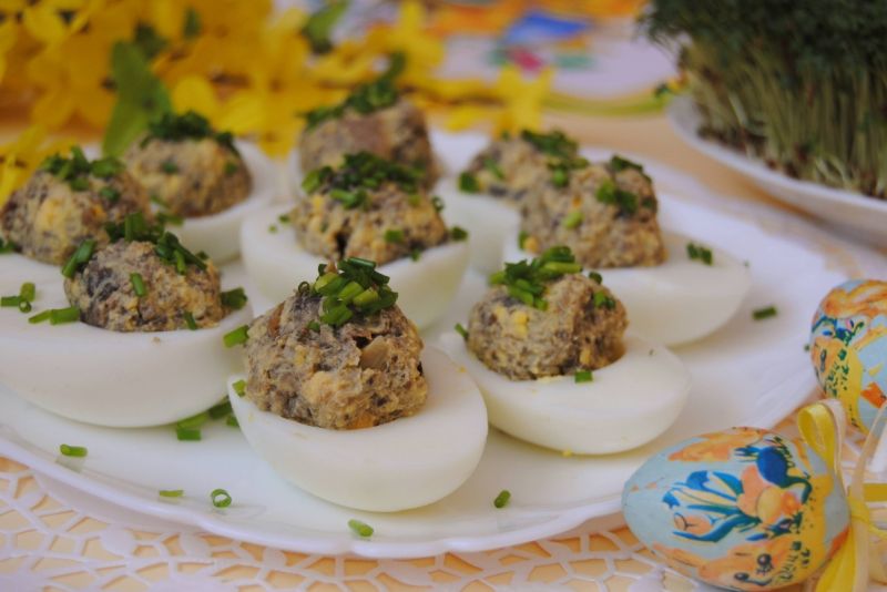 Pieczarkowe jajeczka