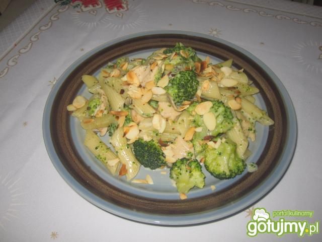 Pieczarkowo-brokułowe penne z kurczakiem Pieczarkowo-brokułowe penne z kurczakiem