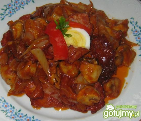 Pieczarkowo miodowy gulasz