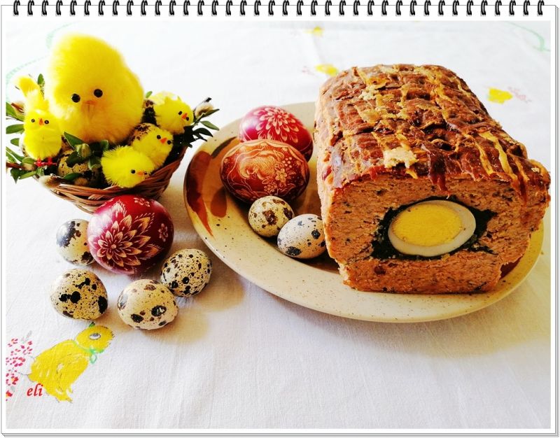 Pieczeń rzymska Eli ze szpinakiem i jajkiem