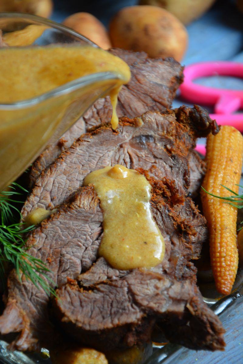 Pieczeń wołowa z rękawa w mleczku kokosowym