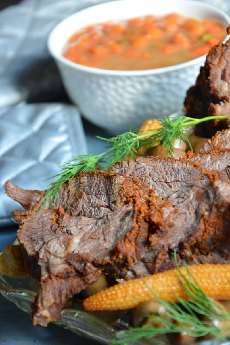 Pieczeń wołowa z rękawa w mleczku kokosowym