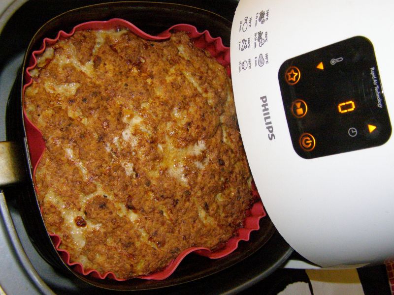 Pieczeń z mielonego mięsa z ryżem z airfryer