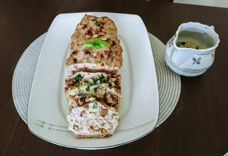 Pieczeń z mięsa mielonego z kurkami Pieczeń z mięsa mielonego z kurkami