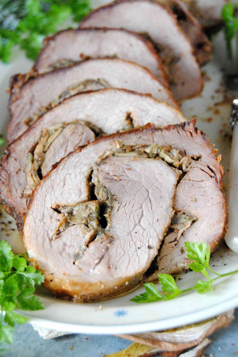 Pieczeń z suszonymi grzybami