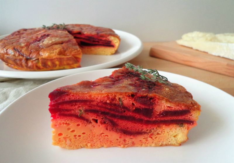 Pieczona frittata z burakami