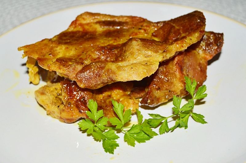 Pieczona karkówka w majonezie i musztardzie Pieczona karkówka w majonezie i musztardzie