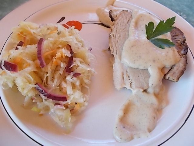 Pieczona łopatka z beszamelem Pieczona łopatka z beszamelem