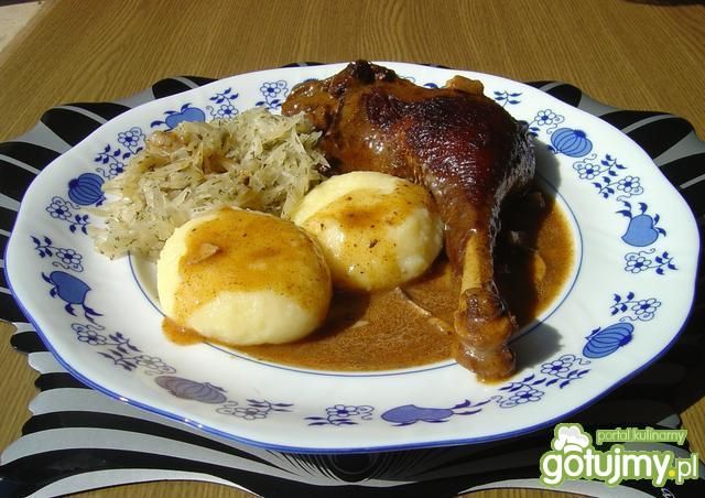 Pieczona Pierś i Udka Gęsie