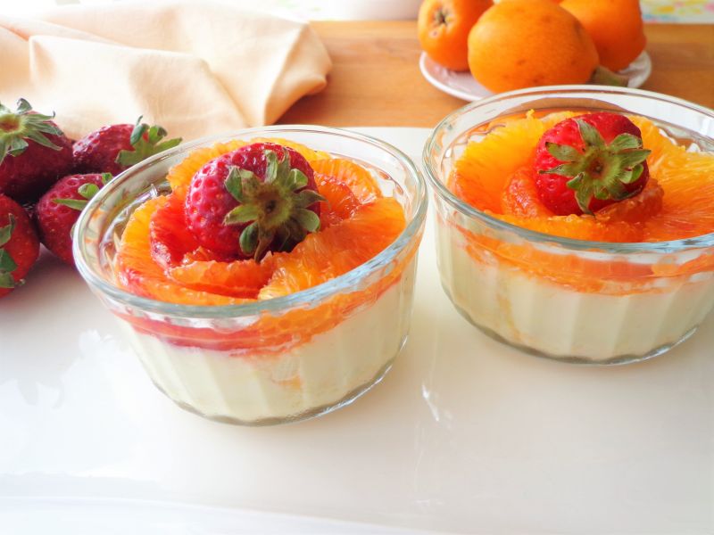 Pieczona pomarańczowa panna cotta Pieczona pomarańczowa panna cotta