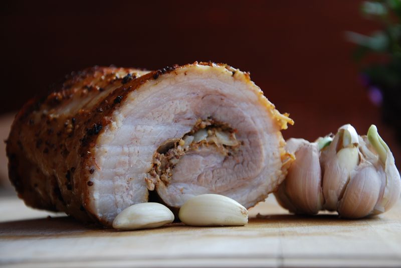 Pieczona rolada z boczku