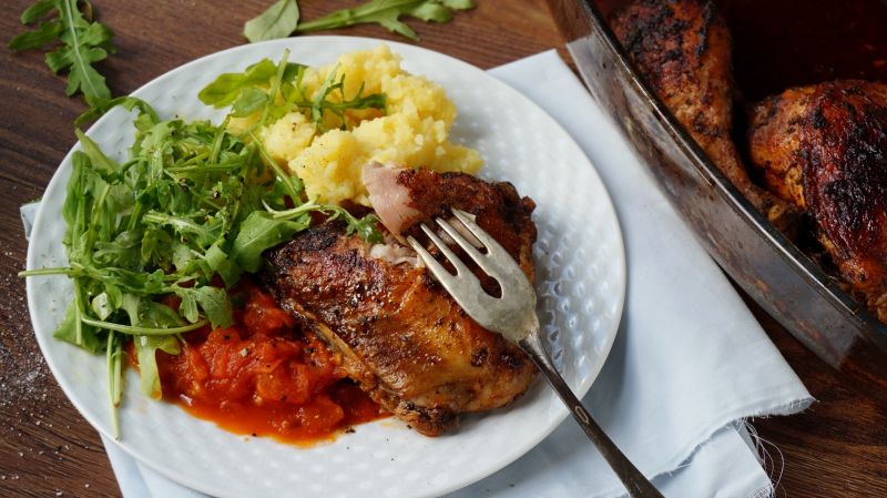 Pieczone, chrupiące udka