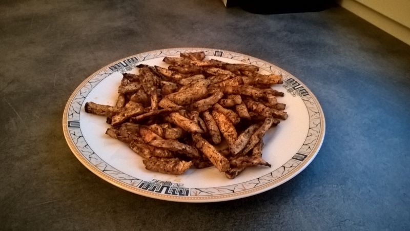 Pieczone frytki z selera