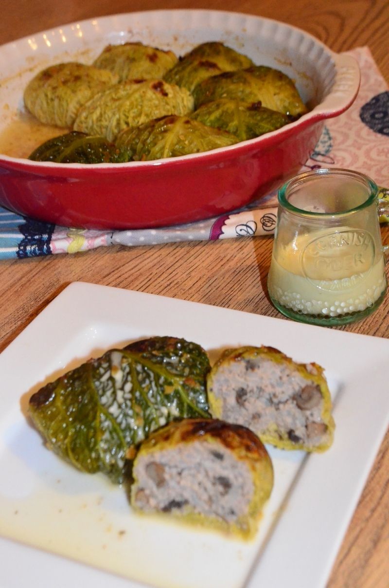 Pieczone gołąbki w kapuście włoskiej Pieczone gołąbki w kapuście włoskiej