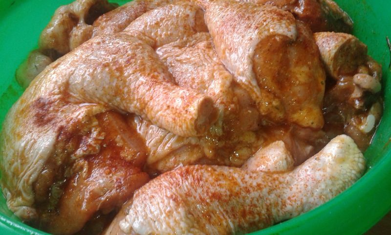 Pieczone kawałki kurczaka do obiadu
