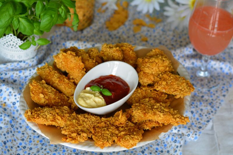 Pieczone nuggetsy z kurczaka Pieczone nuggetsy z kurczaka