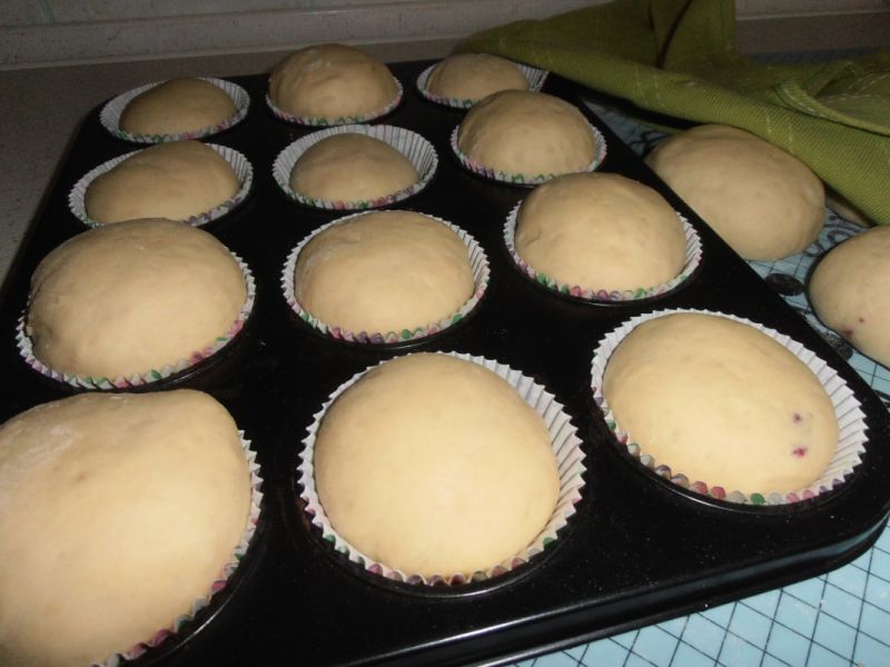 Pieczone pączki alla muffiny z nadzieniem 