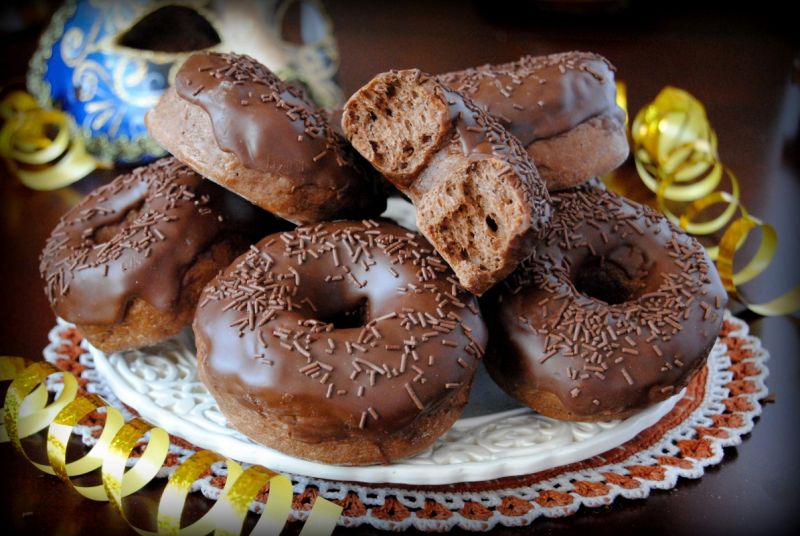 Pieczone pączki-murzynki Pieczone pączki-murzynki