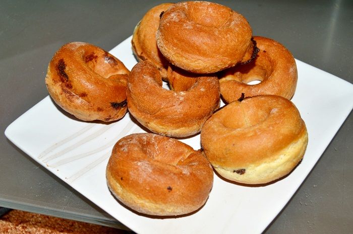 Pieczone pączki z czekoladą Pieczone pączki z czekoladą