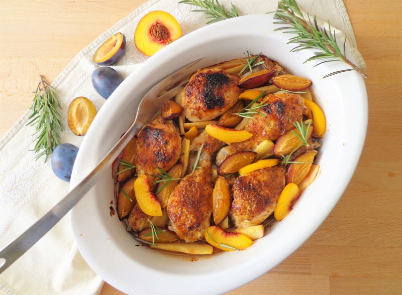 Pieczone pałki kurczaka w salsie miodowo-musztardo