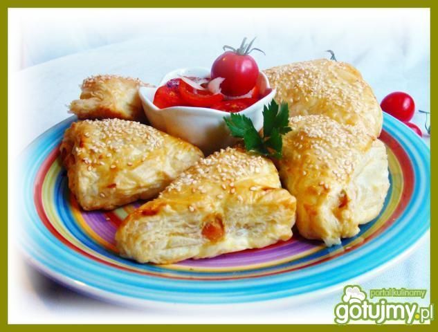 Pieczone pierogi z kurczakiem 