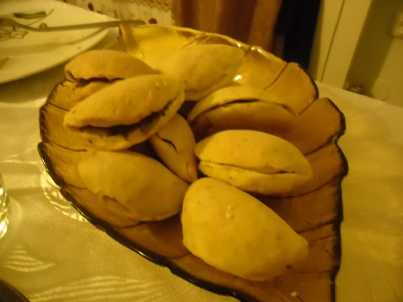 Pieczone pierożki z pieczarkami
