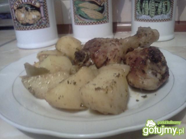pieczone podudzia z ziemniaczkami pieczone podudzia z ziemniaczkami