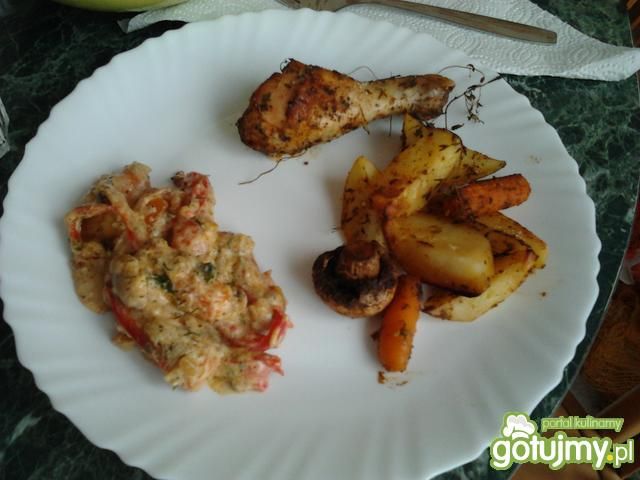 Pieczone podudzie z kurczaka w ziołach