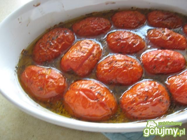 Pieczone pomidory w ziołowej zalewie