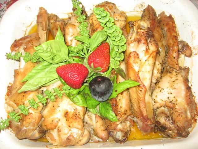 Pieczone skrzydla z indyka