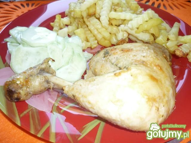 Pieczone udko z kurczaka Pieczone udko z kurczaka