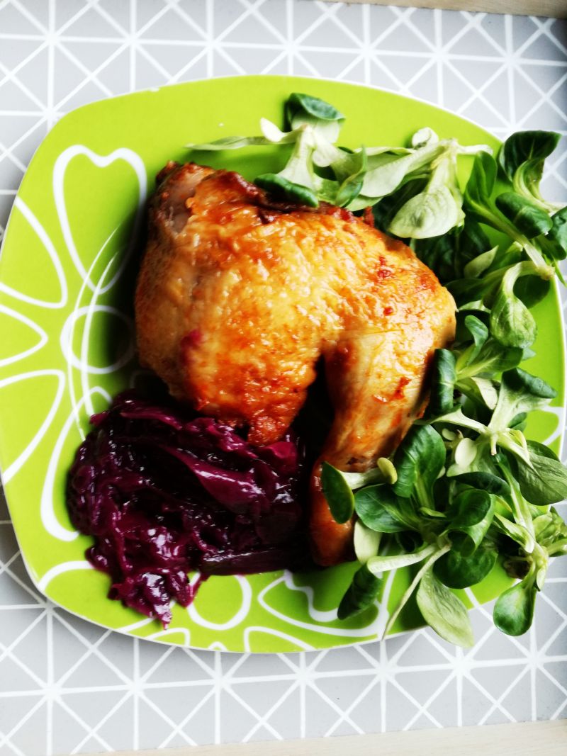 Pieczone Udko z kurczaka w miodowej glazurze Pieczone Udko z kurczaka w miodowej glazurze