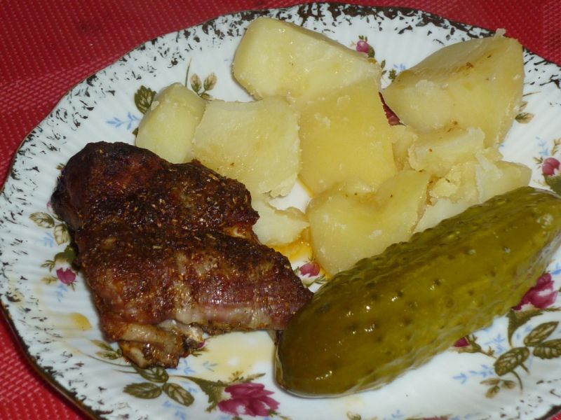 Pieczone żeberka marynowane w przyprawie gyros