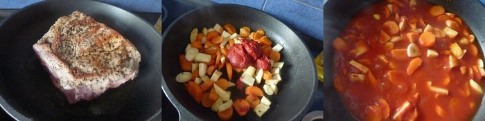 Pieczone żeberka na pikantnie w warzywnym sosie