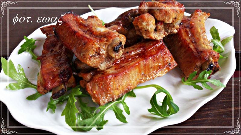 Pieczone żeberka w miodowej marynacie Pieczone żeberka w miodowej marynacie