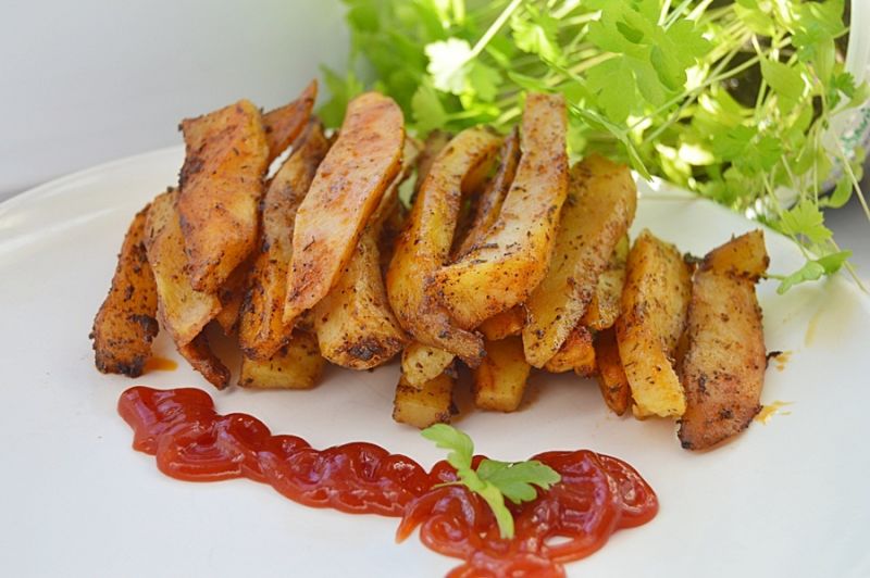 Pieczone ziemniaki (frytki) w ziołach