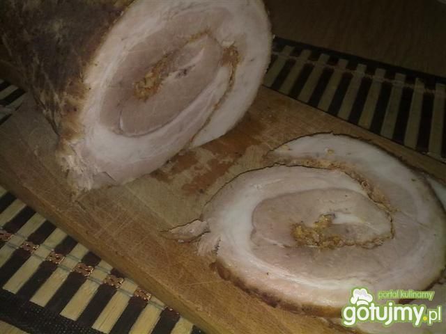 Pieczony boczek z czosnkiem Pieczony boczek z czosnkiem