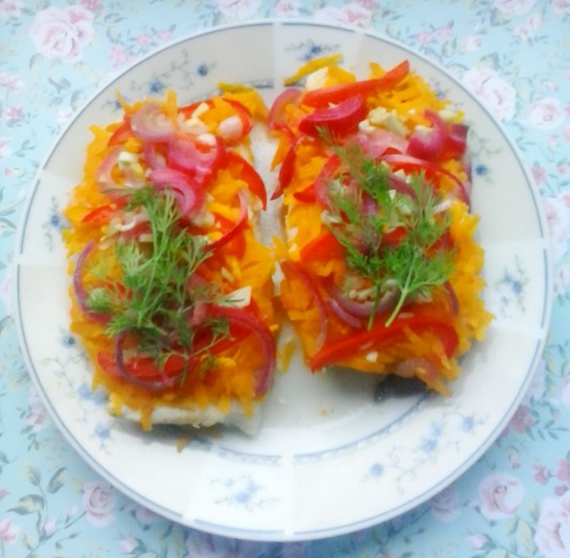 Pieczony dorsz z dynią Pieczony dorsz z dynią