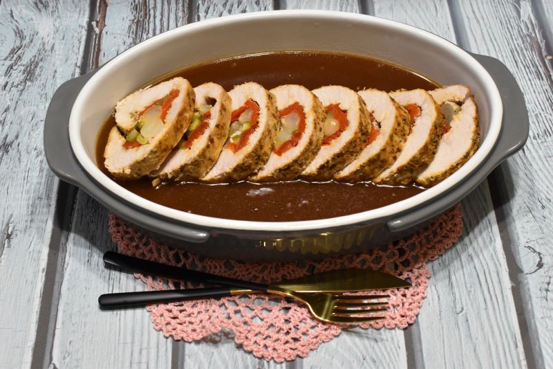 Pieczony kolorowy schab Pieczony kolorowy schab